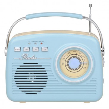 Transistor haut-parleur et Radio FM AKAI BLUETOOTH - Bleu