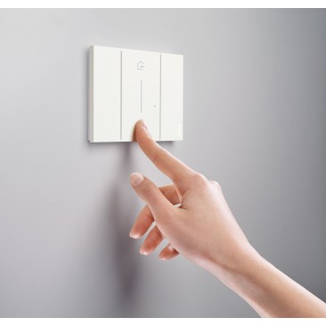 Commande générale sans fils Départ/Arrivée Living Now with Netatmo extra-plate avec support - 2 modules