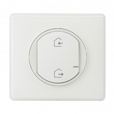 Commande Départ/Arrivée pour installation connectée Céliane with Netatmo avec plaque Laqué Blanc
